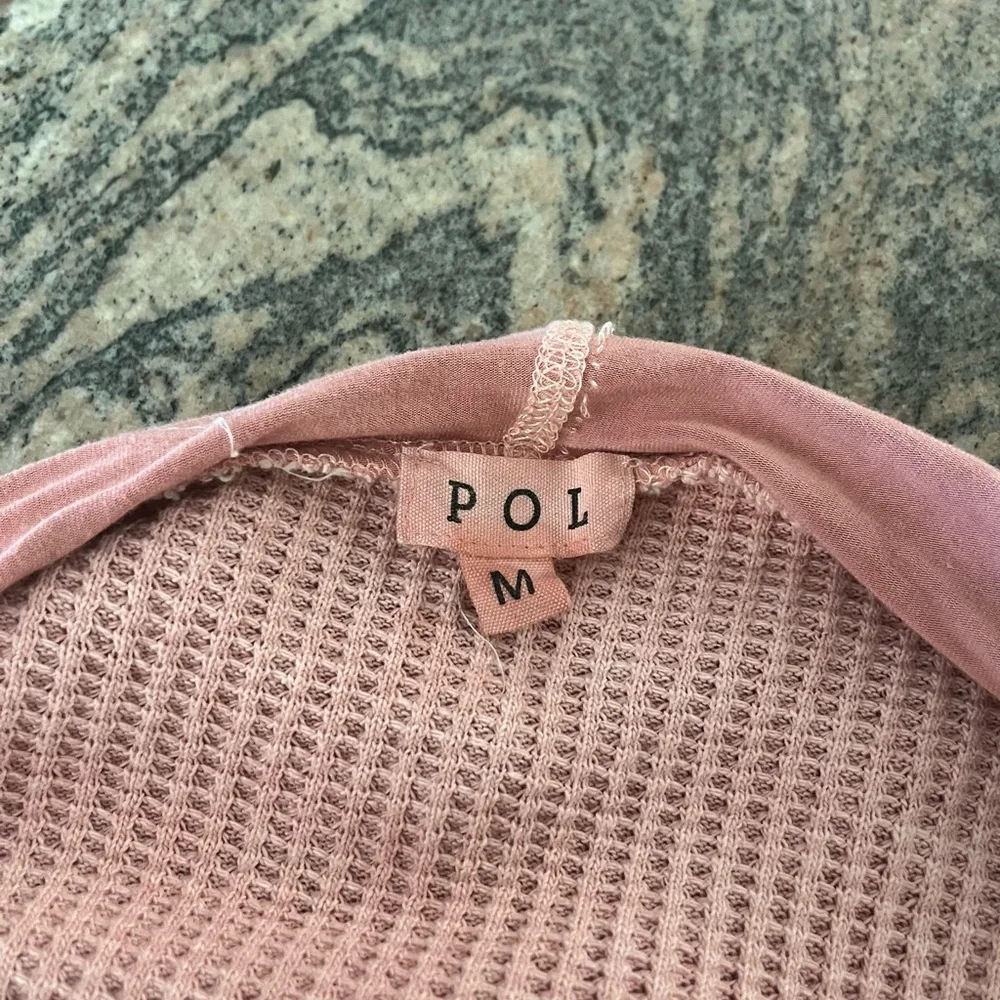 POL Women's Dusty Rose Button-Up Hoodie - Picture 5 of 5
